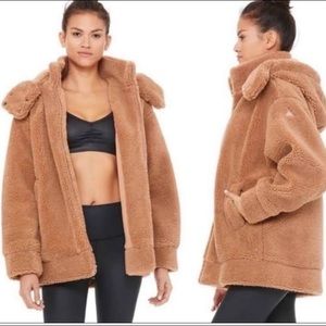 Alo Yoga Sherpa rose gold oversized jacket